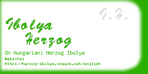 ibolya herzog business card